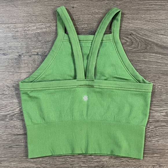 *NWOT* ATHLETA Aurora Seamless High Neck V-Back Tank - Baja Green - Picture 5 of 5